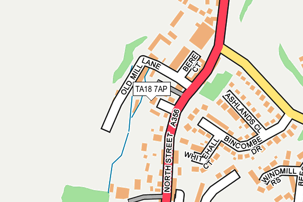 TA18 7AP map - OS OpenMap – Local (Ordnance Survey)