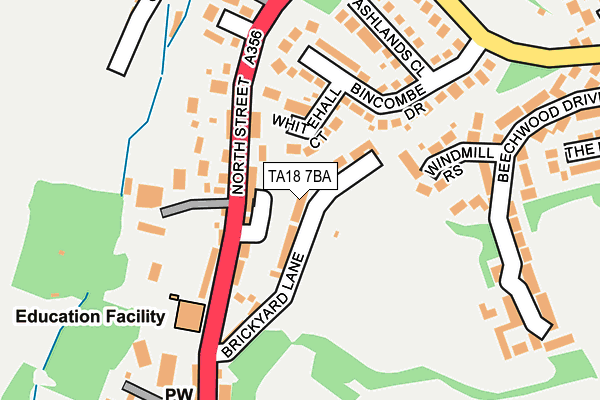 TA18 7BA map - OS OpenMap – Local (Ordnance Survey)