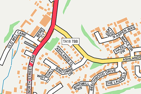 TA18 7BB map - OS OpenMap – Local (Ordnance Survey)