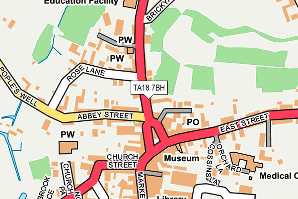 TA18 7BH map - OS OpenMap – Local (Ordnance Survey)