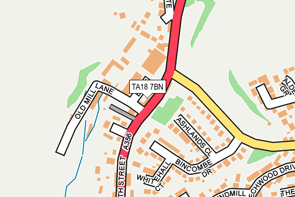 TA18 7BN map - OS OpenMap – Local (Ordnance Survey)