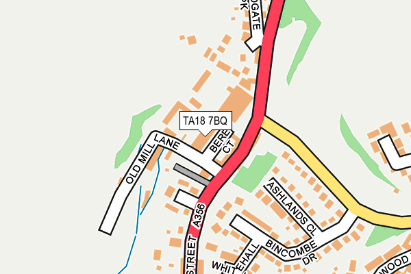 TA18 7BQ map - OS OpenMap – Local (Ordnance Survey)