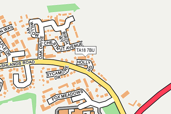 TA18 7BU map - OS OpenMap – Local (Ordnance Survey)
