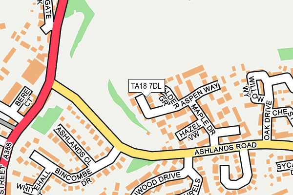TA18 7DL map - OS OpenMap – Local (Ordnance Survey)