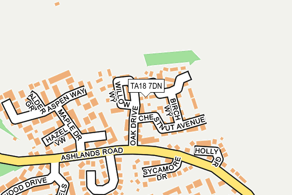 TA18 7DN map - OS OpenMap – Local (Ordnance Survey)