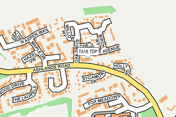 TA18 7DP map - OS OpenMap – Local (Ordnance Survey)