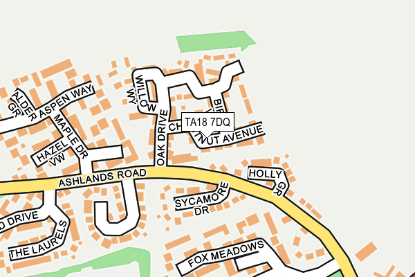 TA18 7DQ map - OS OpenMap – Local (Ordnance Survey)