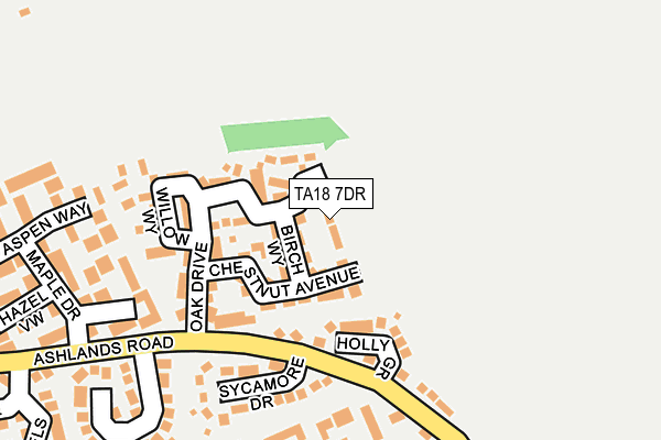 TA18 7DR map - OS OpenMap – Local (Ordnance Survey)