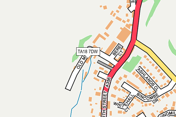 TA18 7DW map - OS OpenMap – Local (Ordnance Survey)