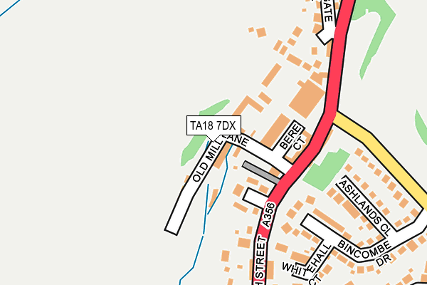 TA18 7DX map - OS OpenMap – Local (Ordnance Survey)