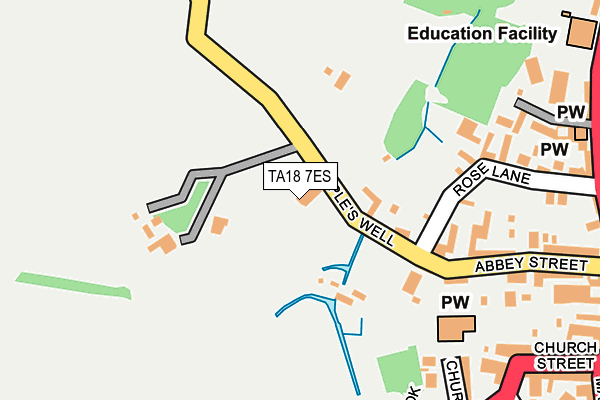TA18 7ES map - OS OpenMap – Local (Ordnance Survey)