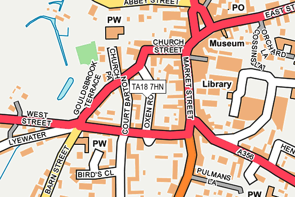 TA18 7HN map - OS OpenMap – Local (Ordnance Survey)