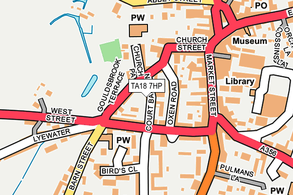 TA18 7HP map - OS OpenMap – Local (Ordnance Survey)