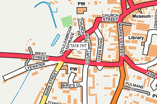 TA18 7HT map - OS OpenMap – Local (Ordnance Survey)