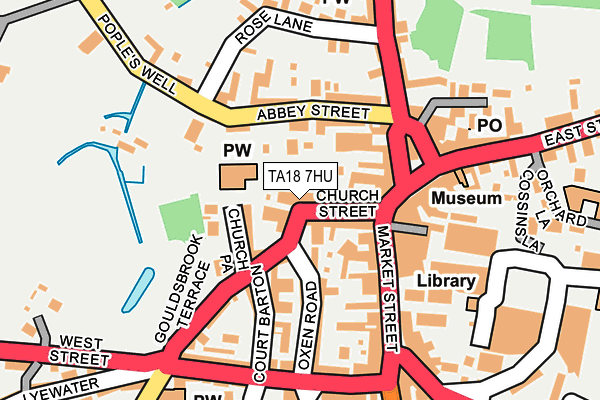 TA18 7HU map - OS OpenMap – Local (Ordnance Survey)