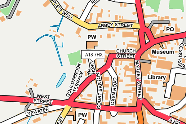 TA18 7HX map - OS OpenMap – Local (Ordnance Survey)