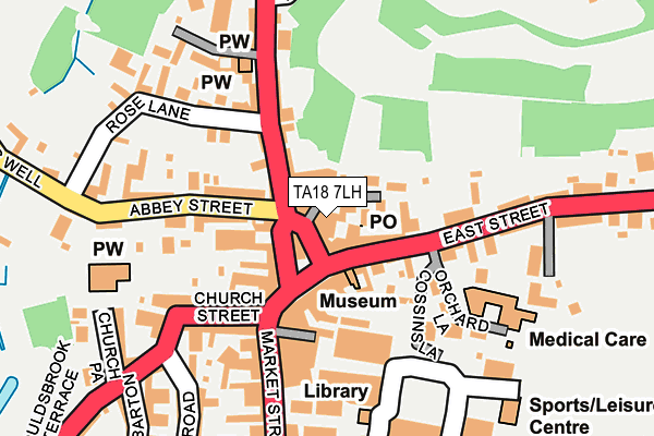 TA18 7LH map - OS OpenMap – Local (Ordnance Survey)