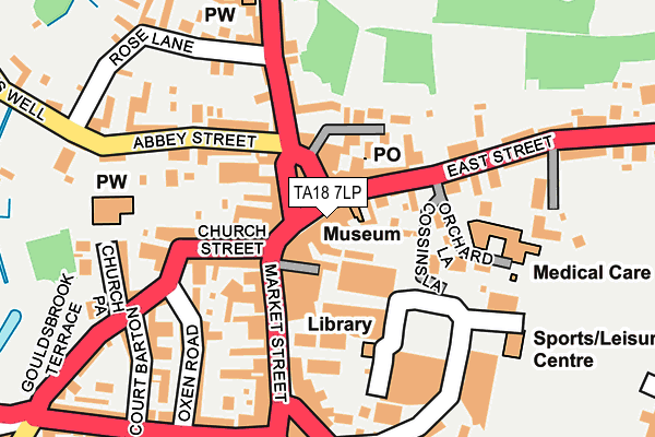 TA18 7LP map - OS OpenMap – Local (Ordnance Survey)