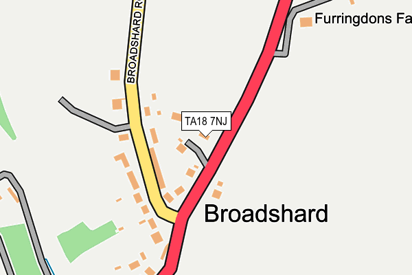 TA18 7NJ map - OS OpenMap – Local (Ordnance Survey)