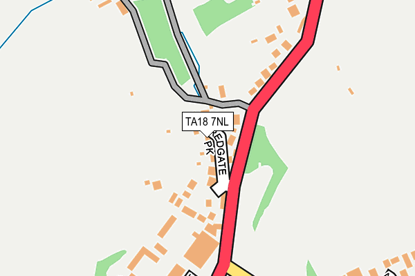 TA18 7NL map - OS OpenMap – Local (Ordnance Survey)