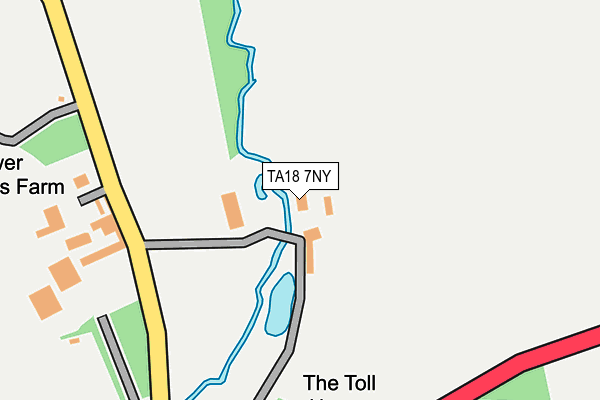 TA18 7NY map - OS OpenMap – Local (Ordnance Survey)