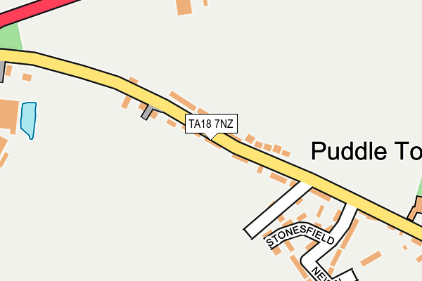 TA18 7NZ map - OS OpenMap – Local (Ordnance Survey)