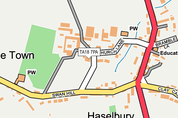 TA18 7PA map - OS OpenMap – Local (Ordnance Survey)
