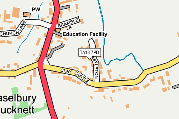 TA18 7PD map - OS OpenMap – Local (Ordnance Survey)