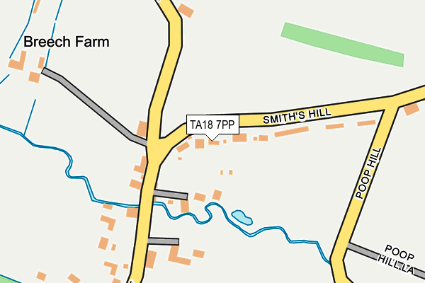 TA18 7PP map - OS OpenMap – Local (Ordnance Survey)