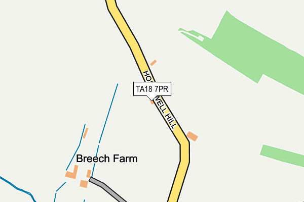 TA18 7PR map - OS OpenMap – Local (Ordnance Survey)