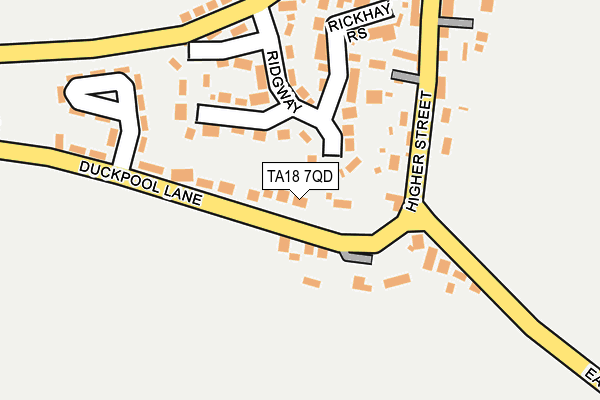 TA18 7QD map - OS OpenMap – Local (Ordnance Survey)