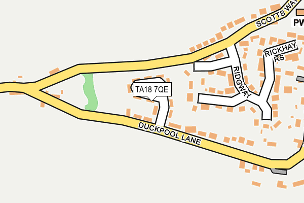 TA18 7QE map - OS OpenMap – Local (Ordnance Survey)