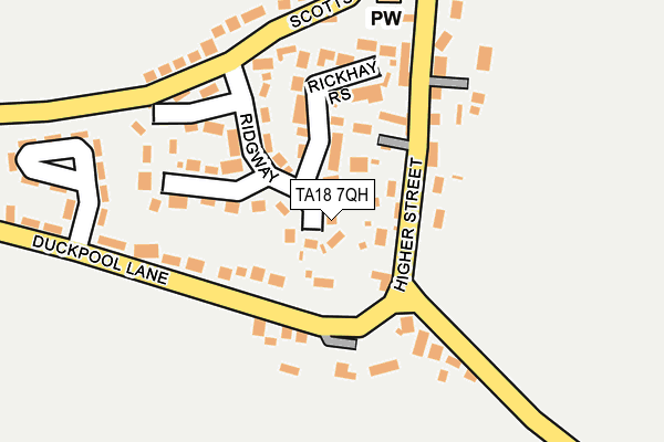 TA18 7QH map - OS OpenMap – Local (Ordnance Survey)