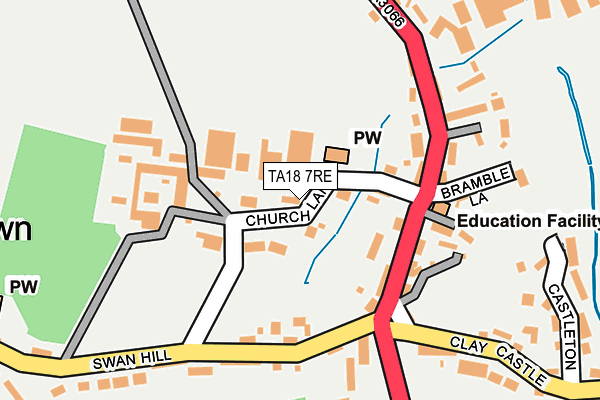 TA18 7RE map - OS OpenMap – Local (Ordnance Survey)