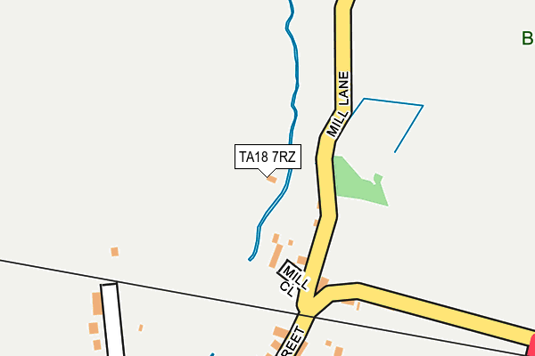TA18 7RZ map - OS OpenMap – Local (Ordnance Survey)