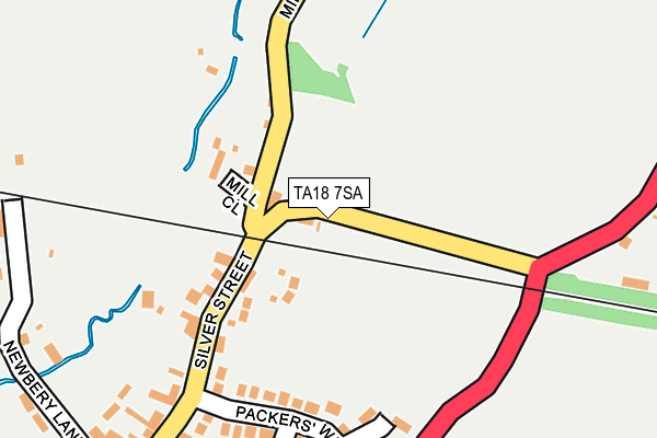 TA18 7SA map - OS OpenMap – Local (Ordnance Survey)