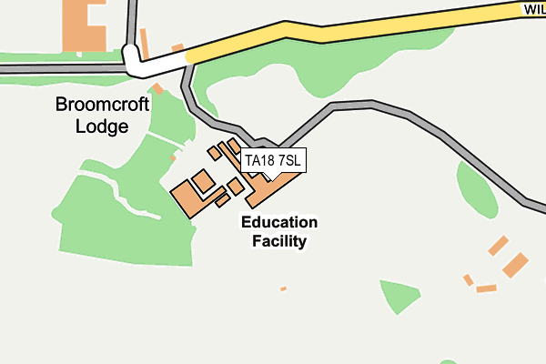 TA18 7SL map - OS OpenMap – Local (Ordnance Survey)