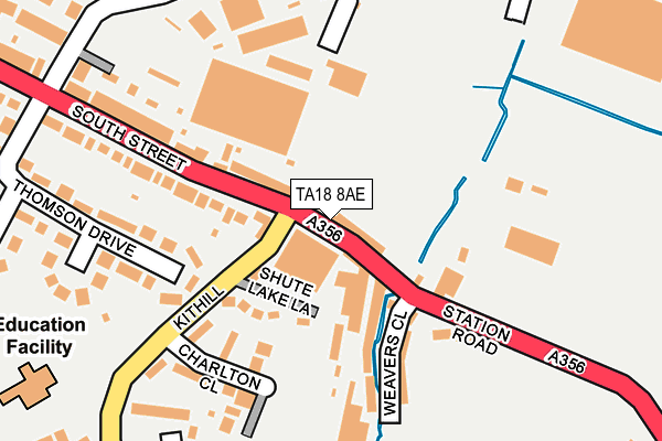 TA18 8AE map - OS OpenMap – Local (Ordnance Survey)