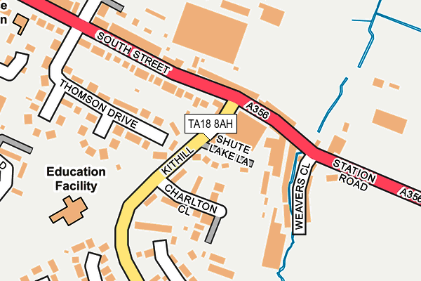 TA18 8AH map - OS OpenMap – Local (Ordnance Survey)