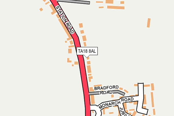 TA18 8AL map - OS OpenMap – Local (Ordnance Survey)