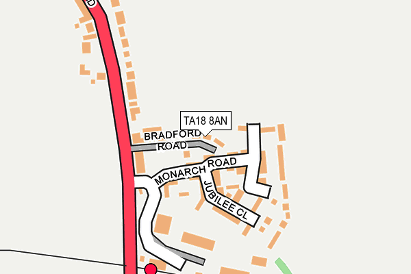 TA18 8AN map - OS OpenMap – Local (Ordnance Survey)