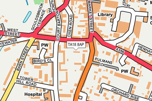 TA18 8AP map - OS OpenMap – Local (Ordnance Survey)