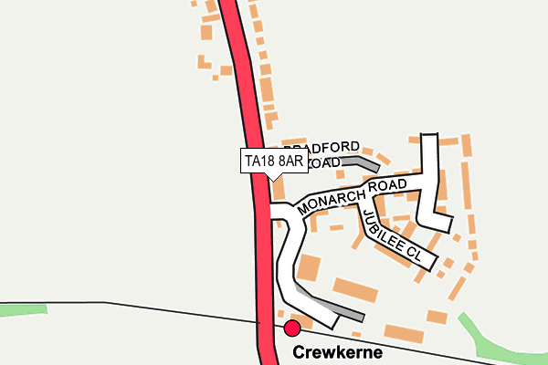 TA18 8AR map - OS OpenMap – Local (Ordnance Survey)