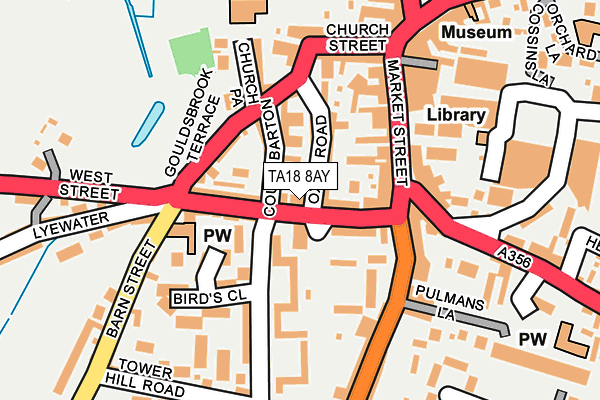 TA18 8AY map - OS OpenMap – Local (Ordnance Survey)