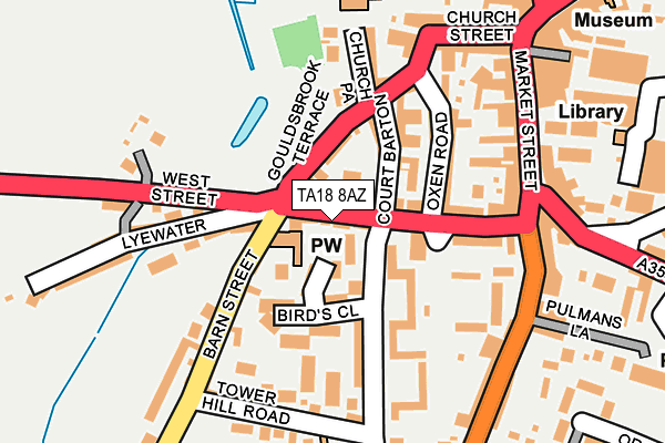 TA18 8AZ map - OS OpenMap – Local (Ordnance Survey)
