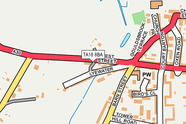 TA18 8BA map - OS OpenMap – Local (Ordnance Survey)