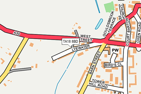 TA18 8BD map - OS OpenMap – Local (Ordnance Survey)