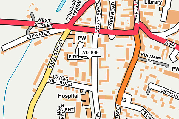 TA18 8BE map - OS OpenMap – Local (Ordnance Survey)