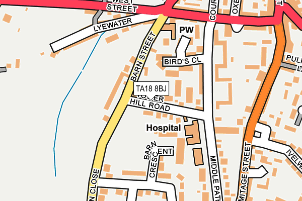 TA18 8BJ map - OS OpenMap – Local (Ordnance Survey)