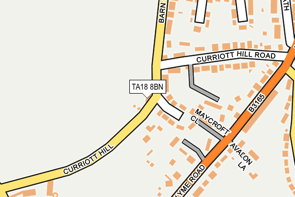 TA18 8BN map - OS OpenMap – Local (Ordnance Survey)
